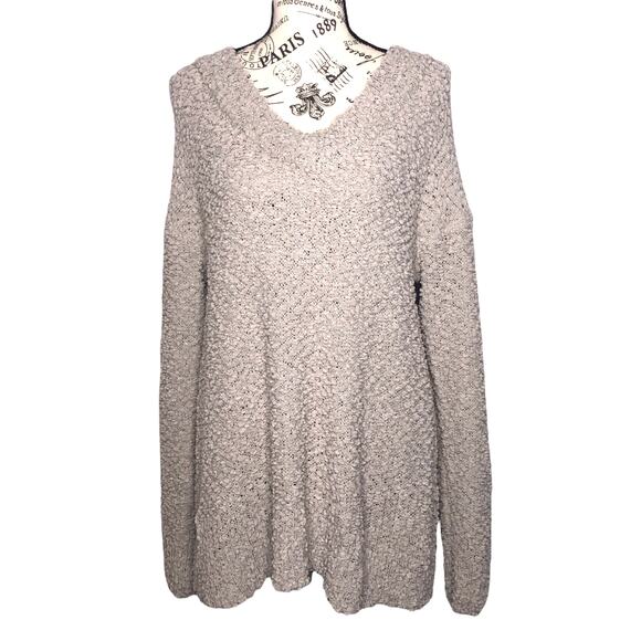 Zenana Premium (M) Cozy Comfy Textured Popcorn Knit Light Weight V-Neck Sweater - Picture 1 of 12